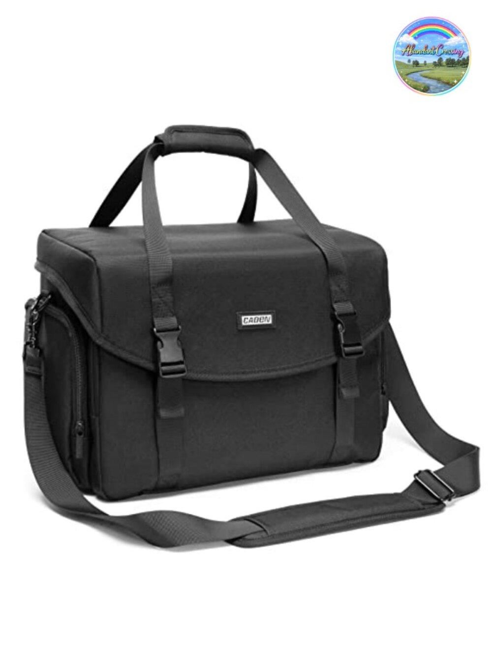 Camera Bag Case Shoulder Messenger with Tripod Holder, Waterproof Nylon, Fits